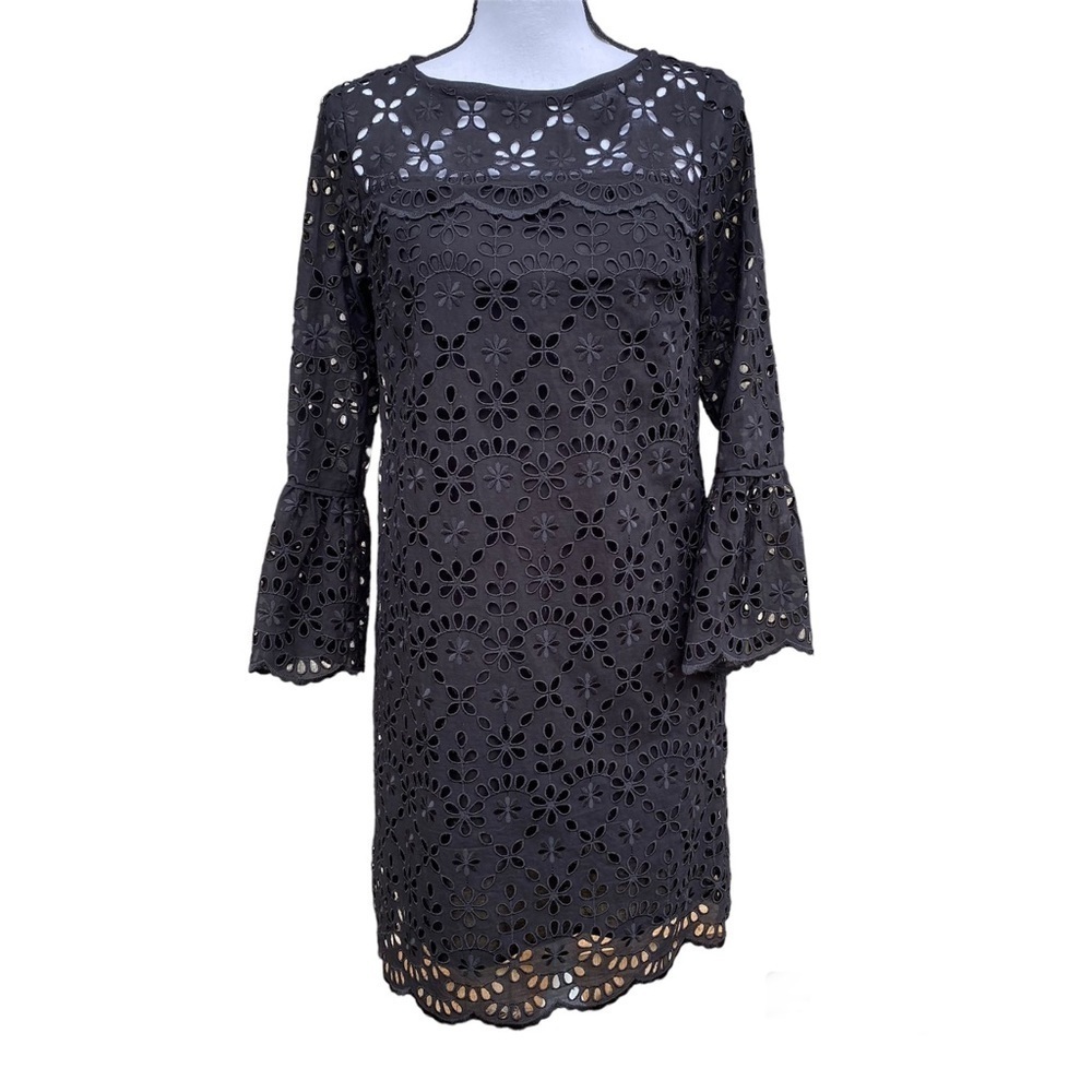 J Crew Bell Sleeve Eyelet Cocktail Dress Size 2 NWT